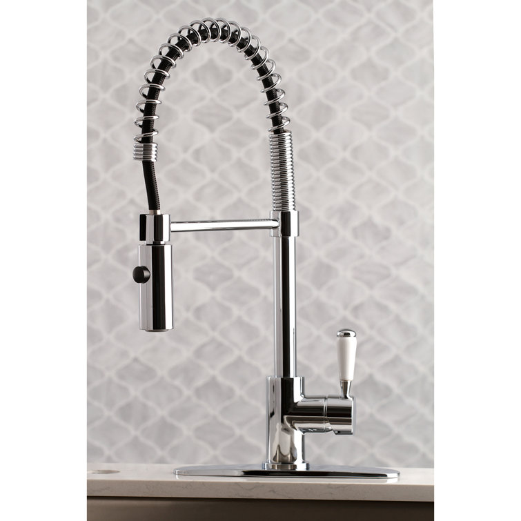 Paris Polished Chrome Single Handle Pull-Down Kitchen Faucet