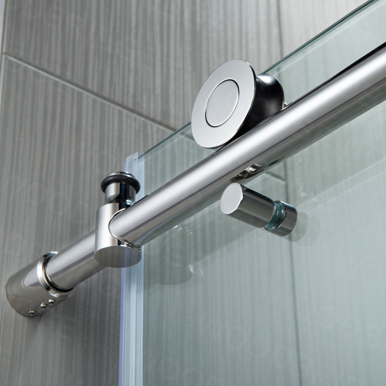 60" x 76" Frameless Sliding Shower Door with Chrome Finish