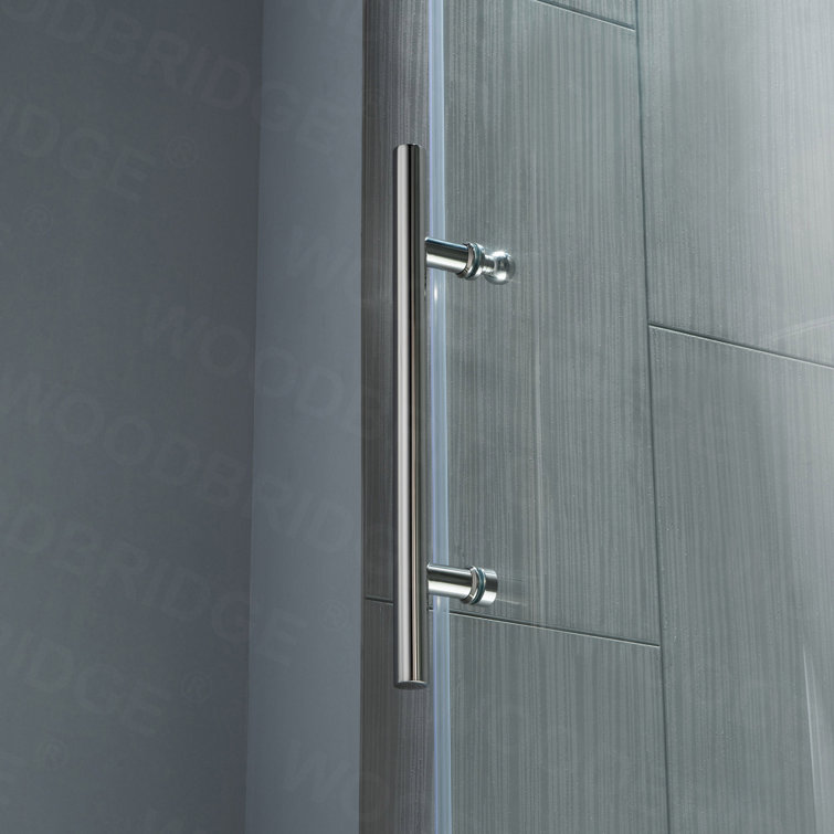 60" x 76" Frameless Sliding Shower Door with Chrome Finish