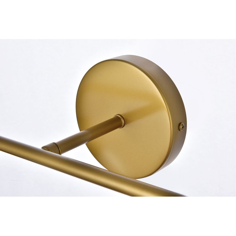 Elegant Hanson Brass 2-Light Bath Sconce with Clear Round Shade