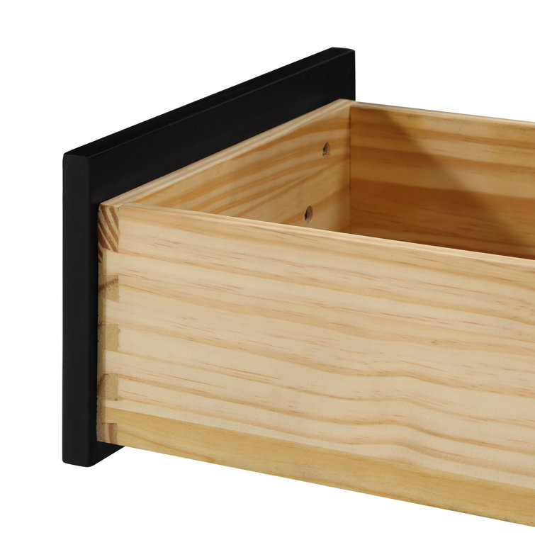 Midnight Black and White Quartz 48'' Bathroom Vanity with Brass Accents