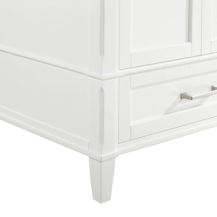 Montauk Pure White 36'' Single Bathroom Vanity with White Granite Top