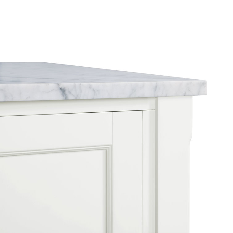 Montauk Pure White 36'' Single Bathroom Vanity with White Granite Top