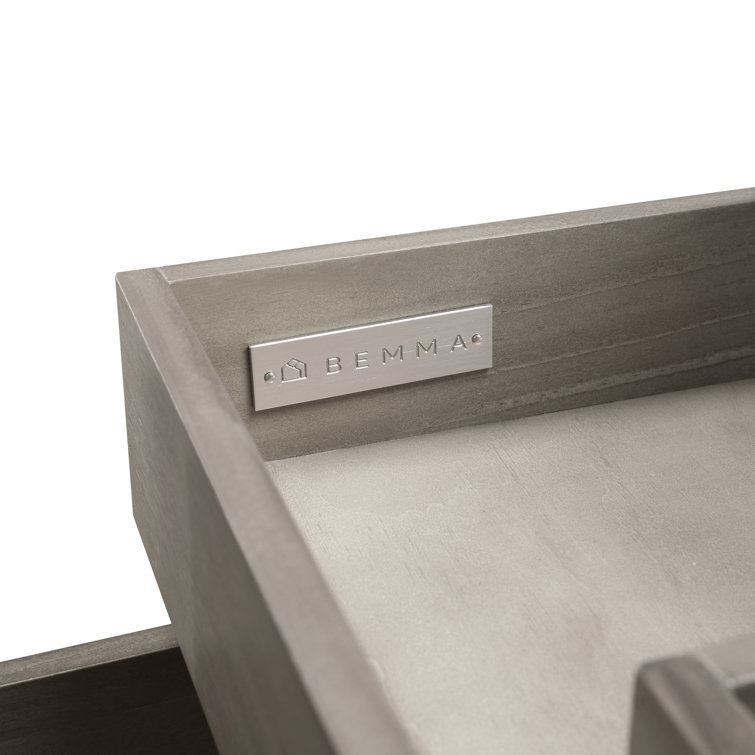 Terra Walnut and Matte Black Single Bathroom Vanity with Carrara Marble Top