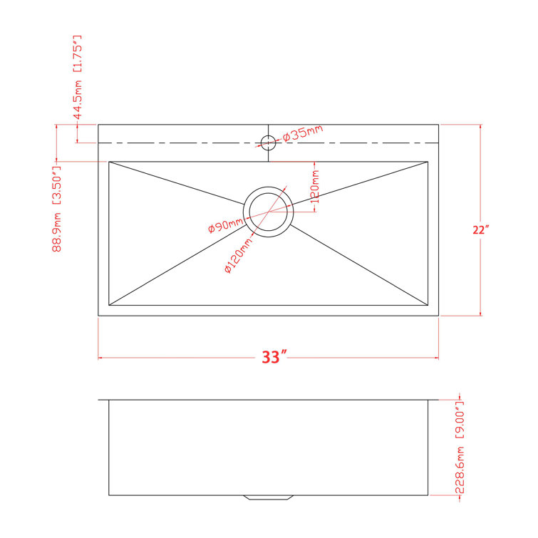 33-Inch Matte Black Stainless Steel Single Bowl Kitchen Sink Kit