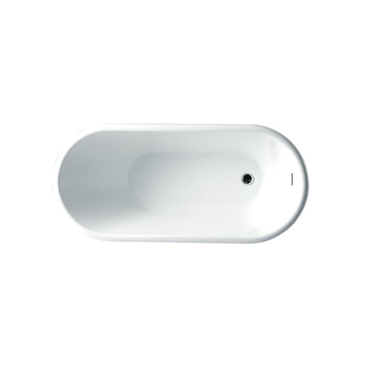 Caserta 67'' White Acrylic Freestanding Soaking Bathtub