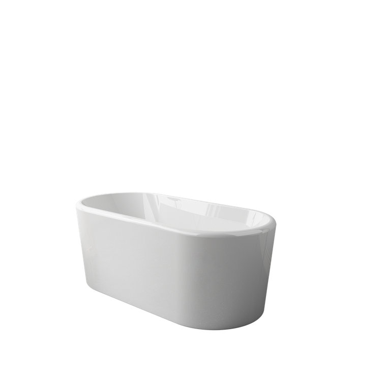 Caserta 67'' White Acrylic Freestanding Soaking Bathtub