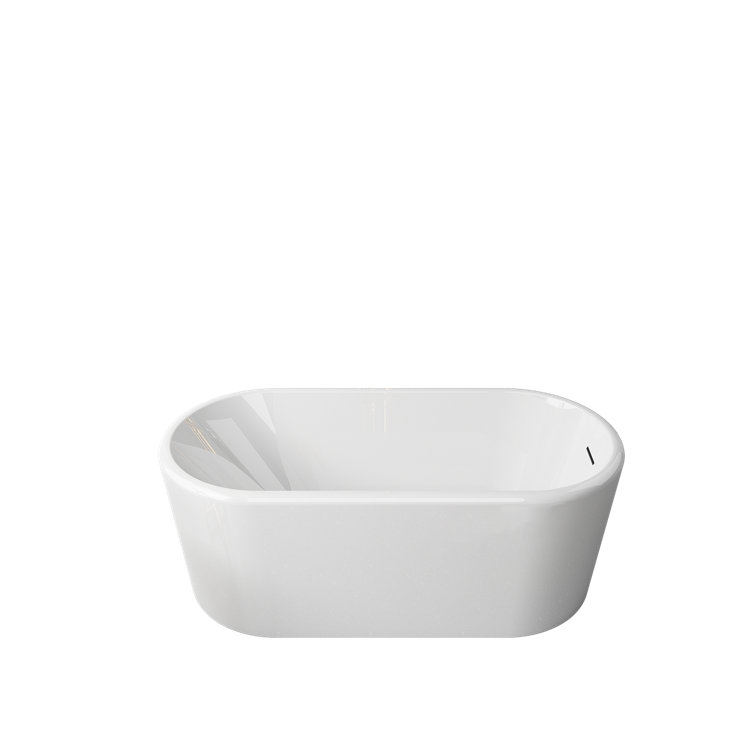 Caserta 67'' White Acrylic Freestanding Soaking Bathtub
