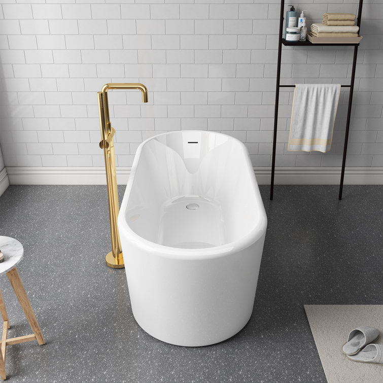 Caserta 67'' White Acrylic Freestanding Soaking Bathtub