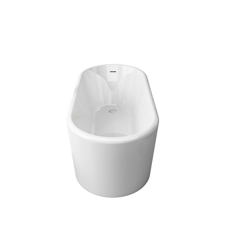 Caserta 67'' White Acrylic Freestanding Soaking Bathtub