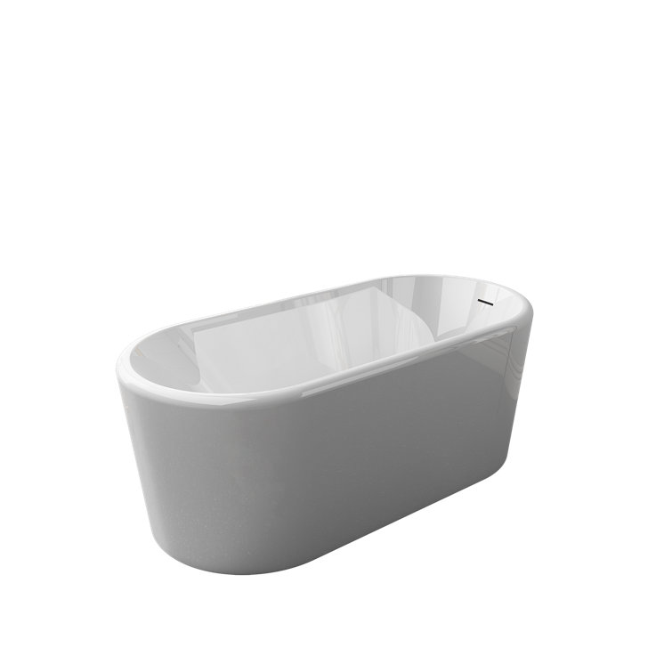 Caserta 67'' White Acrylic Freestanding Soaking Bathtub