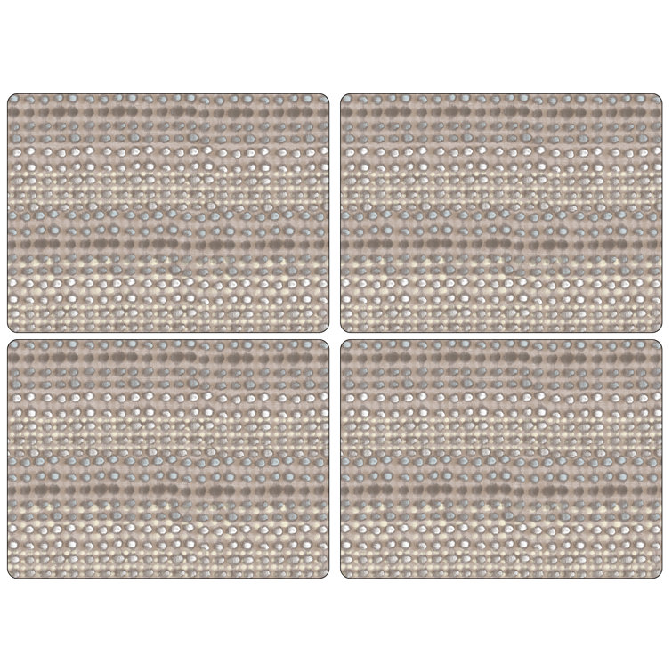 Abstract Multicolor Fabric Rectangle Placemats Set of 4