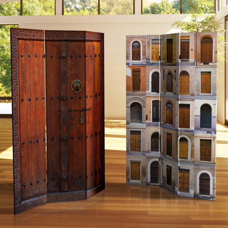 6' Tall Double Sided European Doors Canvas Room Divider