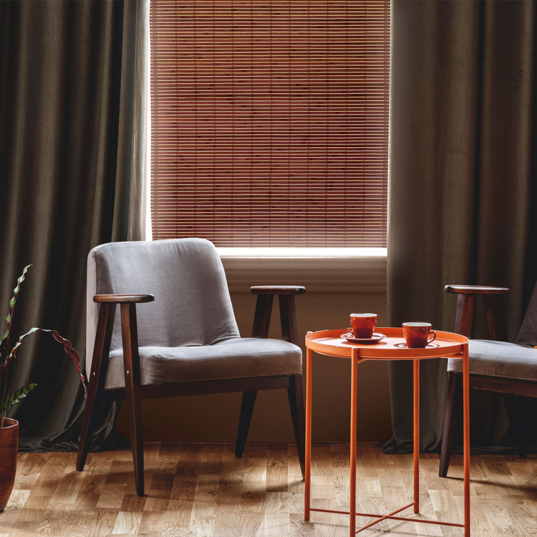 Mahogany Bamboo Cordless Indoor Roll-Up Window Shade