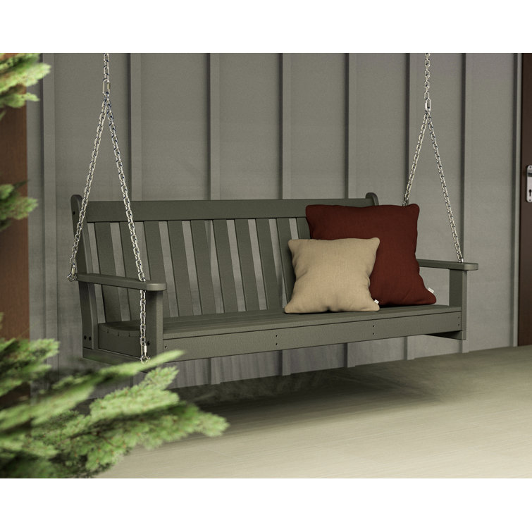 Slate Gray Polywood Lawson Outdoor Swing Chair