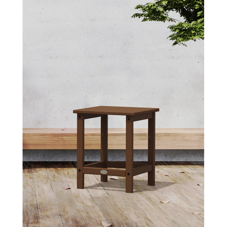 Eco-Friendly Teak POLYWOOD 18" Side Table in Vibrant Colors