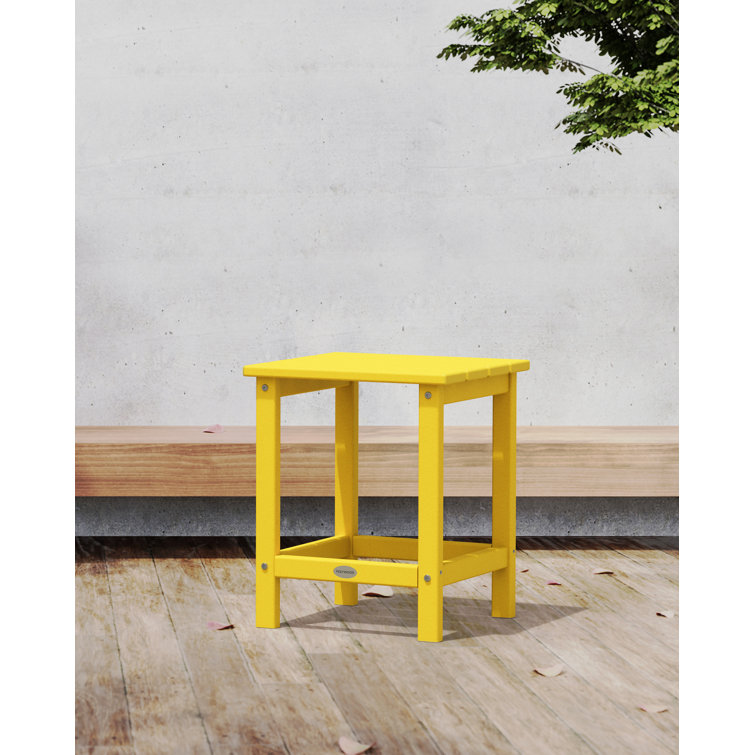 Lemon Yellow Polywood 18" Outdoor Side Table