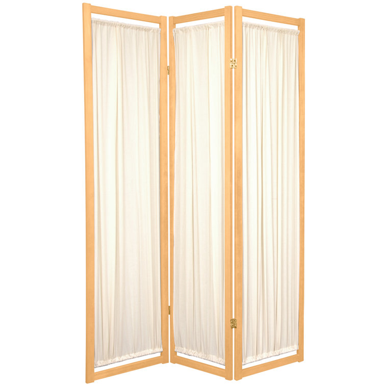 Natural Wood 72" Shoji 3-Panel Room Divider