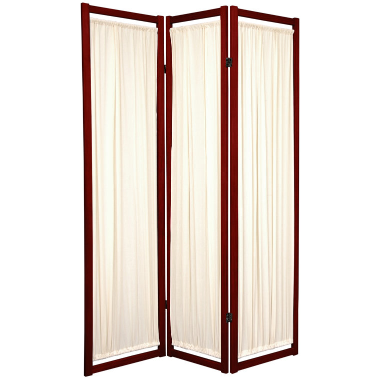6 ft. Tall Rosewood Helsinki Shoji 3-Panel Room Divider