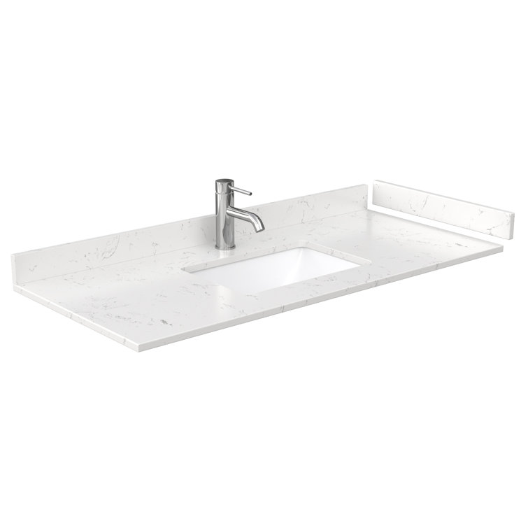 Sheffield 48" Espresso Bathroom Vanity with Carrara Marble Top