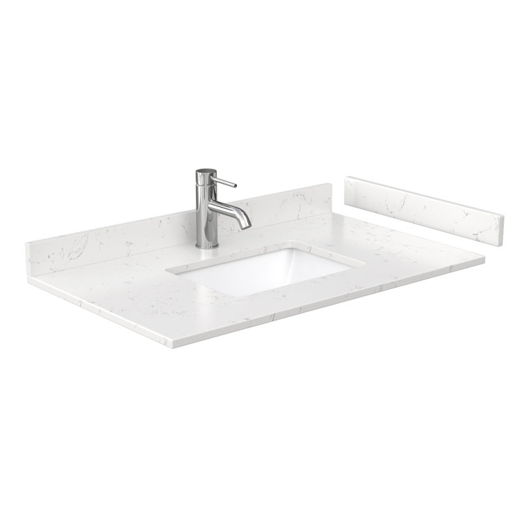 Deborah Dark Gray 36" Single Vanity with White Cultured Marble Top