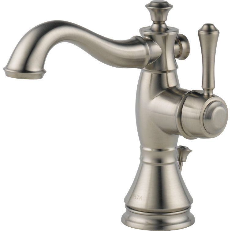 Stainless Steel Single Handle Bathroom Faucet with Metal Drain Assembly