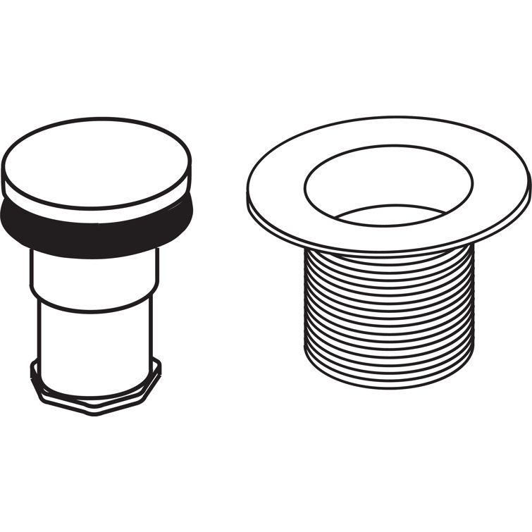 Modern Stainless Steel Toe Operated Tub Drain