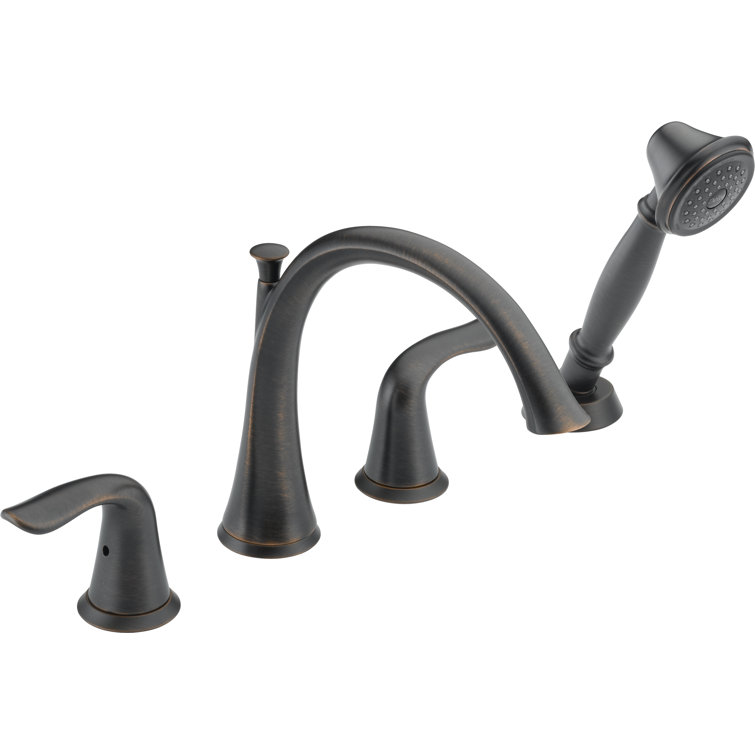 Classic Venetian Bronze Deck Mounted Roman Tub Faucet with Handshower