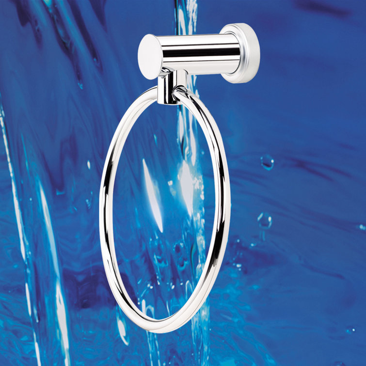 Polished Chrome Wall Mounted Towel Ring