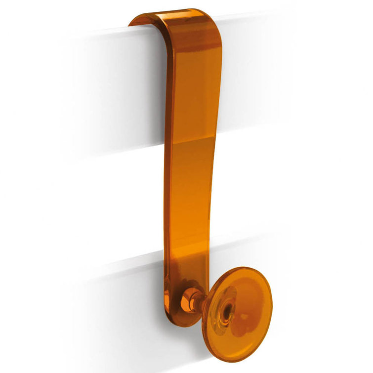 Orange Acrylic Over-the-Door Robe Hook