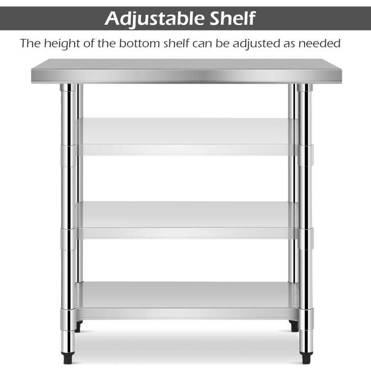 Stellar 36''x24'' Stainless Steel Commercial Kitchen Worktable