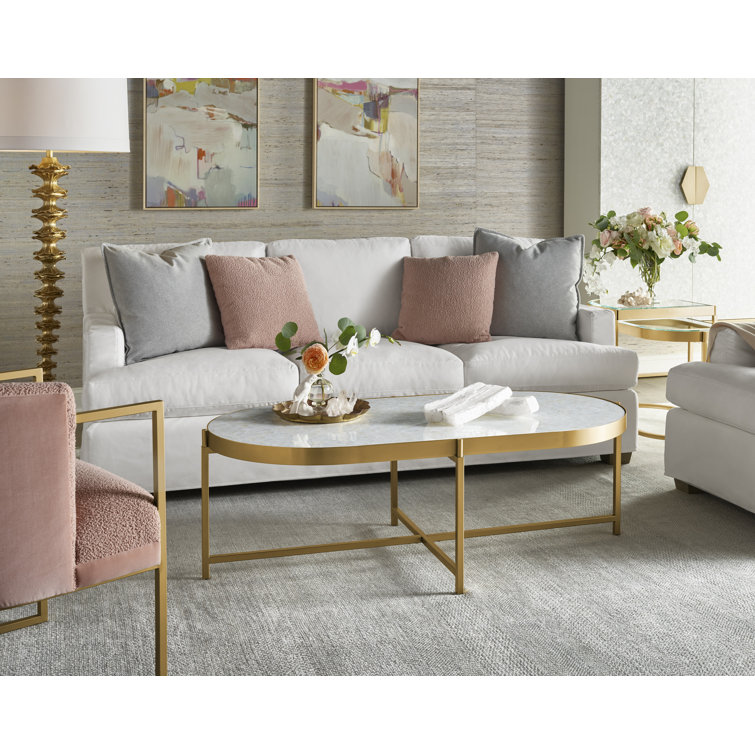 Gold Metal and Glass Nesting End Tables