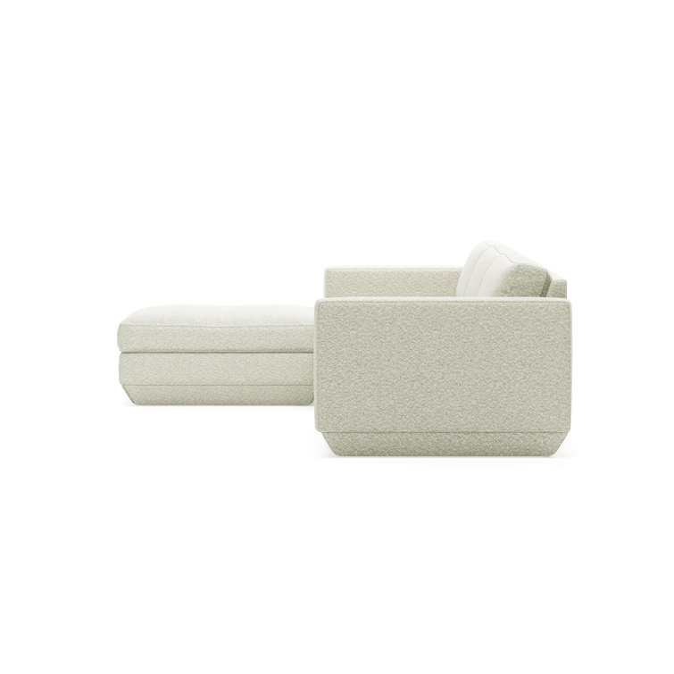 Copenhagen Fossil Two-Piece Fabric Sectional Sofa with Track Arms