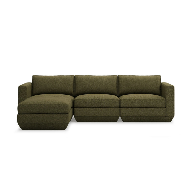 Copenhagen Terra Two-Piece Fabric Track Arm Sectional Sofa