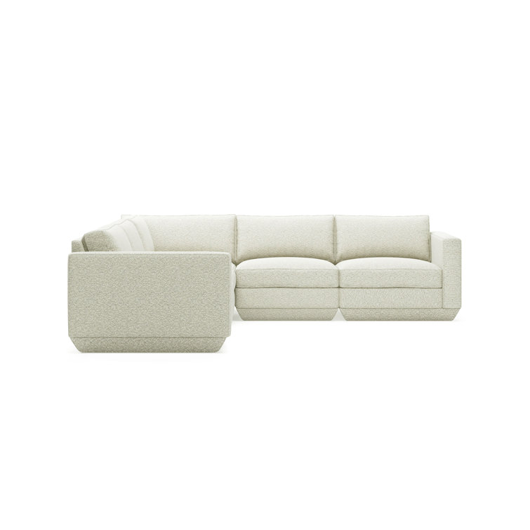 Podium Modular 5-Piece Corner Sectional in Copenhagen Fossil