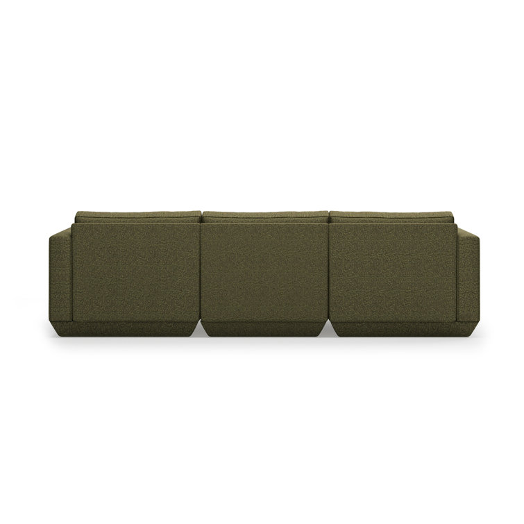 Copenhagen Terra Two-Piece Fabric Track Arm Sectional Sofa