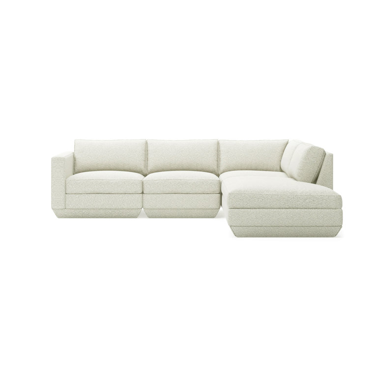 Copenhagen Fossil 4-Piece Pillow Back Modular Sectional
