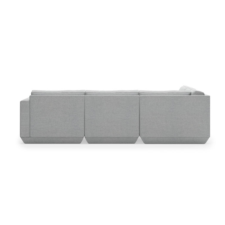 Podium Bayview Silver Twill 4-Piece Modular Lounge Sectional