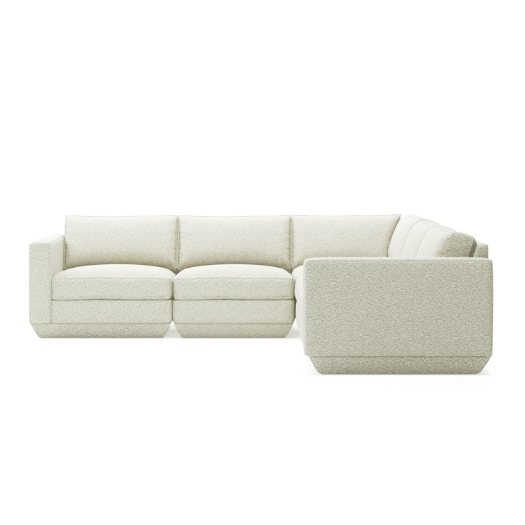Podium Modular 5-Piece Corner Sectional in Copenhagen Fossil