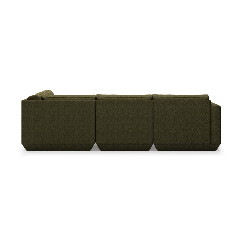 Copenhagen Terra Luxurious 4-Piece Fabric Sectional with Plush Pillow Back