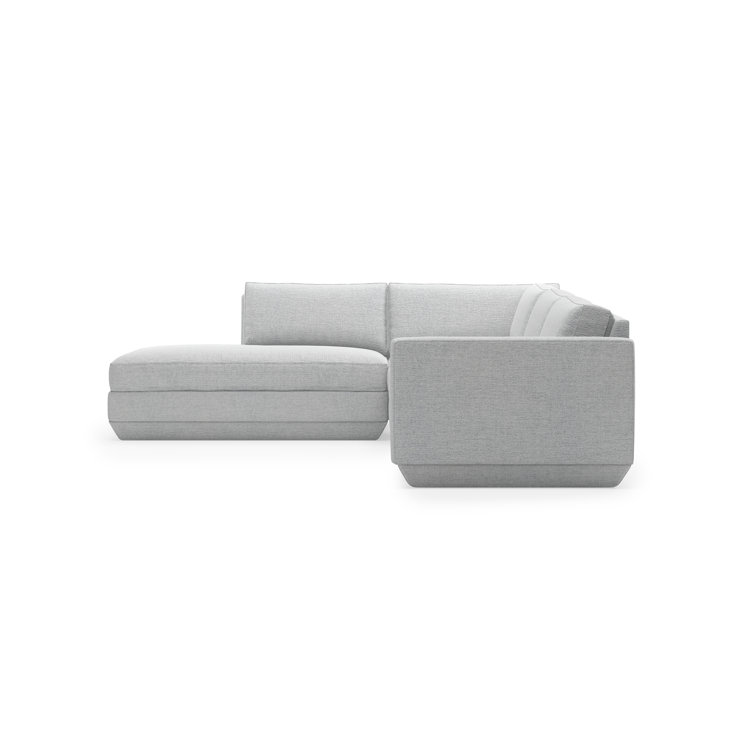 Podium Bayview Silver Twill 4-Piece Modular Lounge Sectional