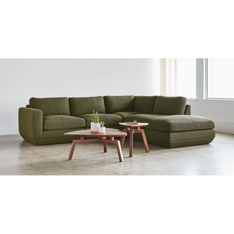 Podium Bayview Silver Twill 4-Piece Modular Lounge Sectional