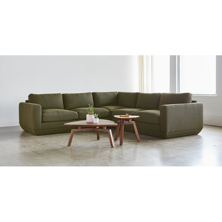 Podium Modular 5-Piece Corner Sectional in Copenhagen Fossil