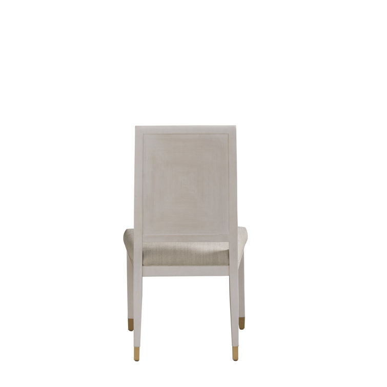 Gray Upholstered Transitional Wood Side Chair