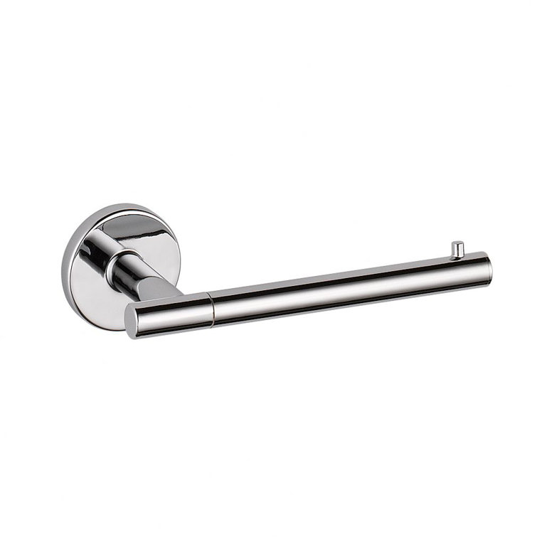 Chrome Minimalist Wall Mount Single Post Toilet Paper Holder