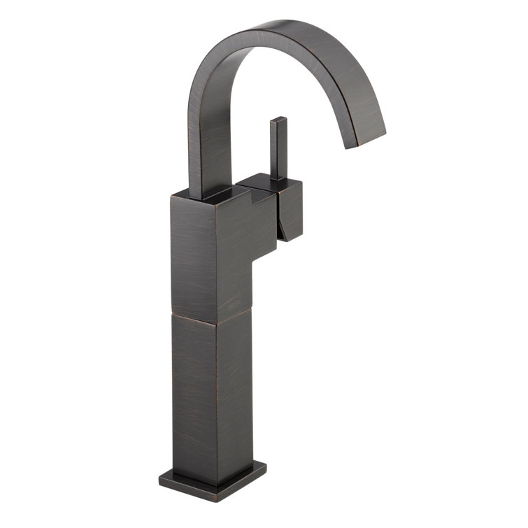Sleek Stainless Steel & Bronze Vessel Bathroom Faucet