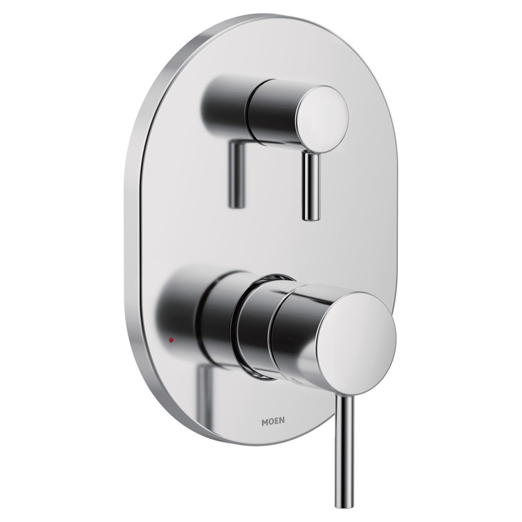 Chrome Modern 2-Handle Shower Trim with Lever