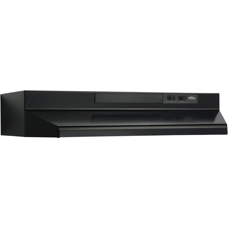 Broan 36" Black Convertible Under Cabinet Range Hood with Charcoal Filter