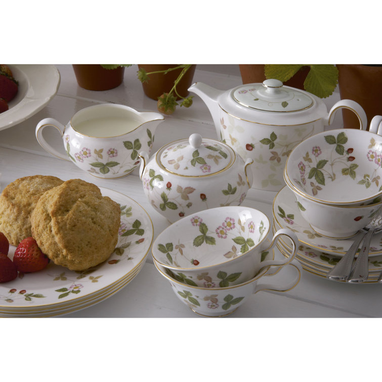 Wild Strawberry Floral Multi-Color Bone China Creamer