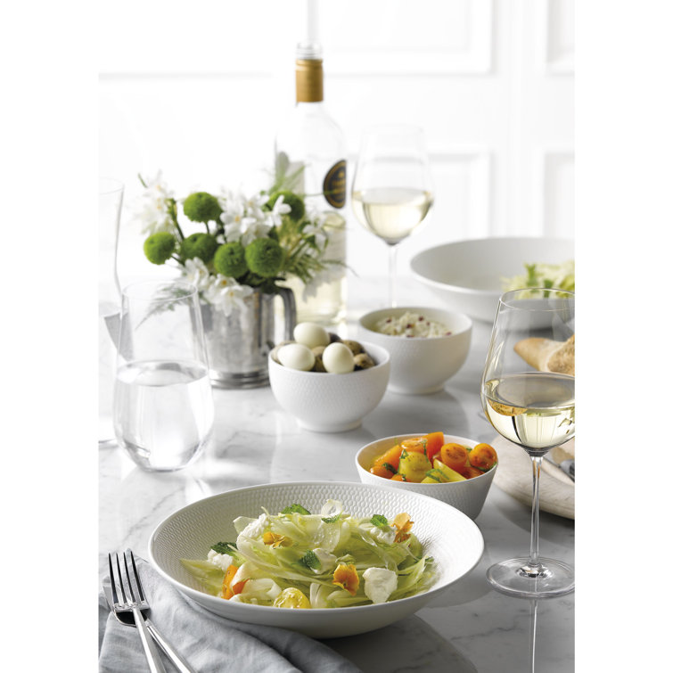 Wedgwood Gio White Embossed Fine Bone China Cream and Sugar Set